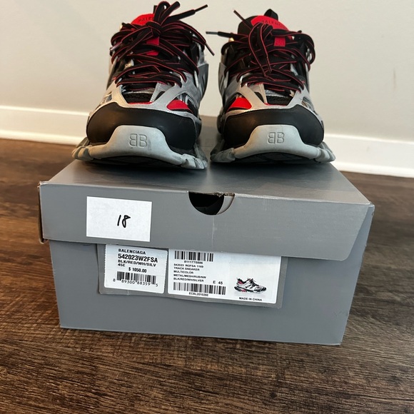 Balenciaga Track Sneaker 'Black Red Silver' 542023W2FSA1169 - Picture 4 of 5